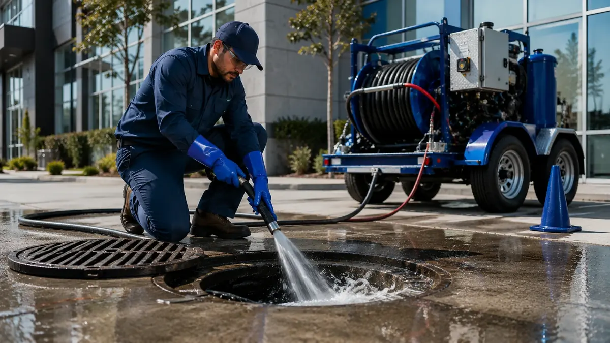 Commercial Hydro Jet Drain Cleaning in Sanger