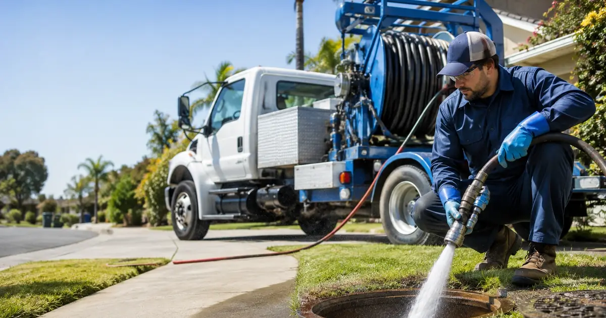 Hydro jet sewer cleaning Sanger