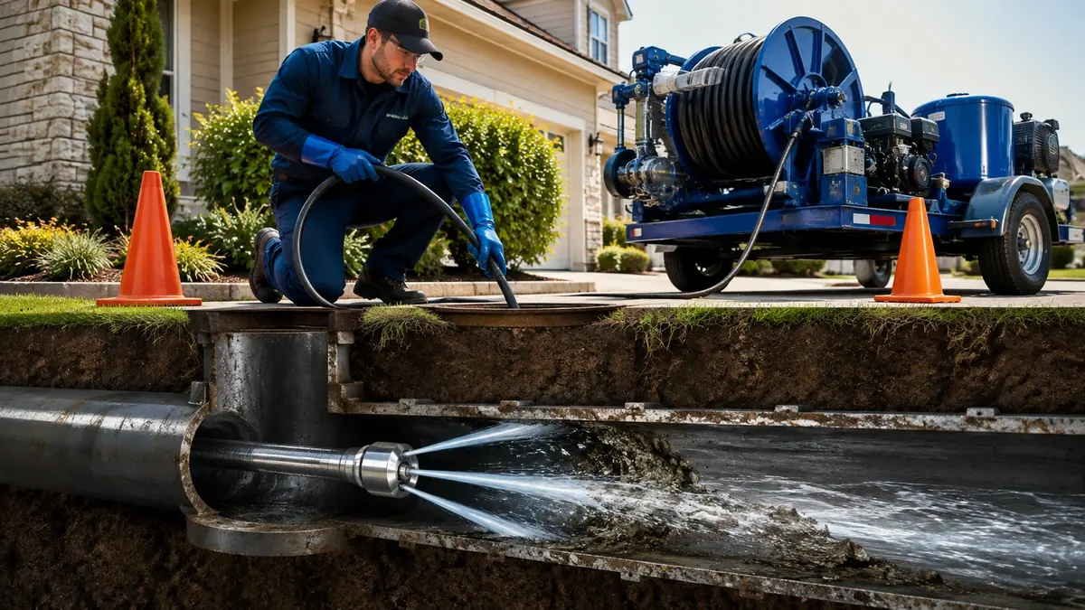 Main Sewer Line Hydro Jet Cleaning in Sanger