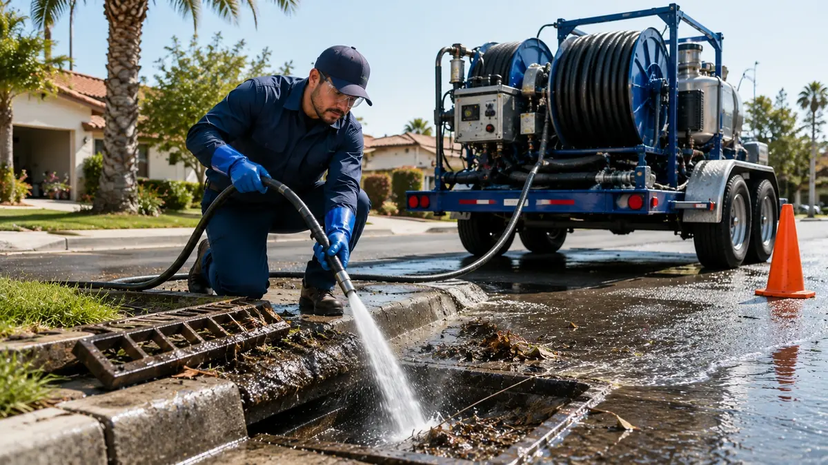 Storm Drain Hydro Jet Cleaning in Sanger